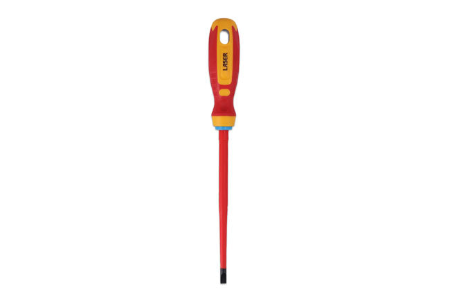 Laser Tools 8454 Flat Insulated Screwdriver 6.5 x 150mm Laser Tools