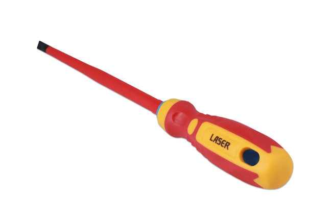 Laser Tools 8454 Flat Insulated Screwdriver 6.5 x 150mm Laser Tools