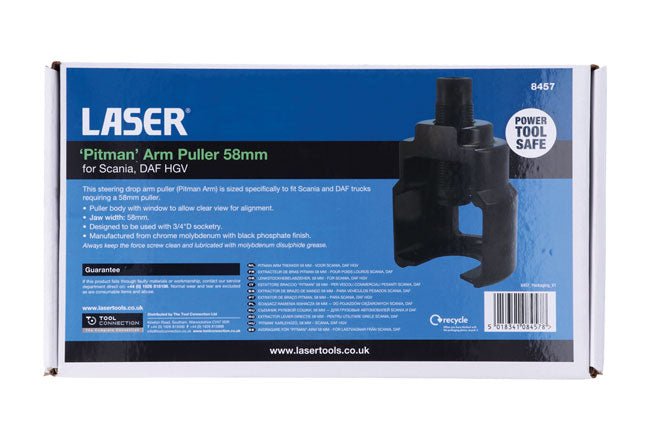 Laser Tools 8457 'Pitman' Arm Puller 58mm - for Scania, DAF HGV Laser Tools