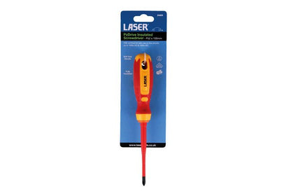 Laser Tools 8466 PzDrive Insulated Screwdriver Pz2 x 100mm Laser Tools