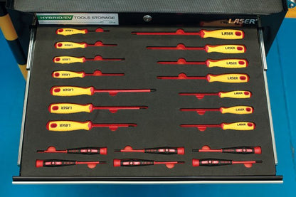 Laser Tools 8486 Insulated Screwdrivers in Foam Inlay Laser Tools