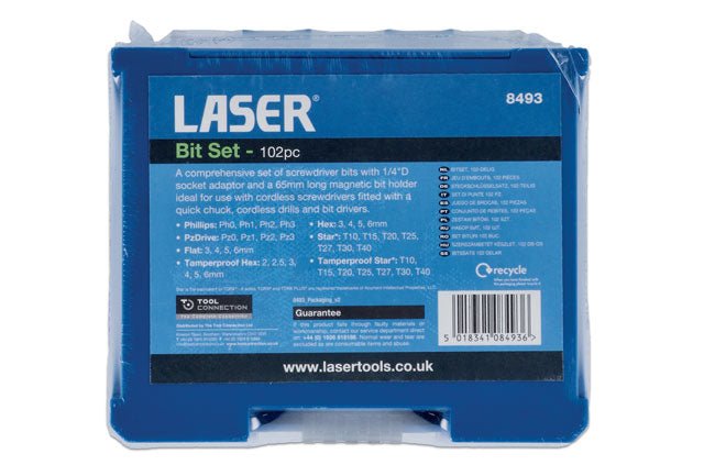 Laser Tools 8493 Bit Set 102pc Laser Tools