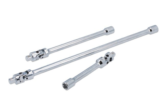 Laser Tools 8495 Universal Joint Extension Set Spring Loaded 1/4"D 3pc Laser Tools