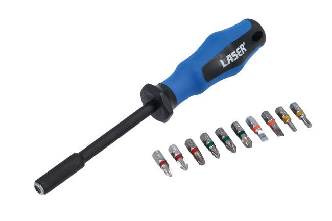 Laser Tools 8499 Screwdriver Bit Set 10-in-1 Laser Tools