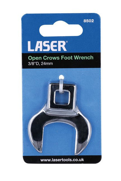 Laser Tools 8502 Open Crows Foot Wrench - 3/8"D 24mm Laser Tools