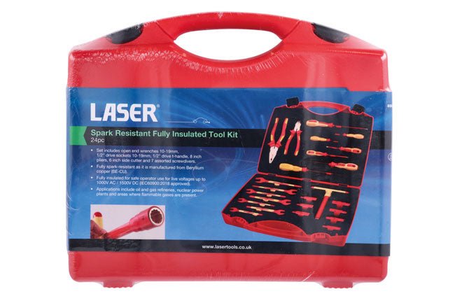 Laser Tools 8509 Spark Resistant Fully Insulated Tool Kit 24pc Laser Tools
