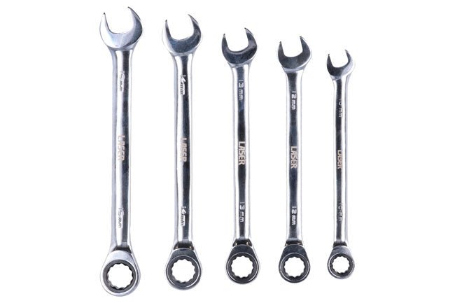 Laser Tools 8510 Ratchet Ring Combination Spanner Set 5pc Laser Tools