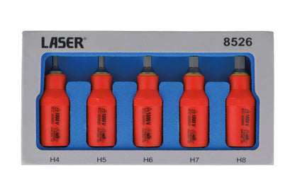 Laser Tools 8526 Insulated Hex Bit Socket Set 3/8"D 5pc Laser Tools