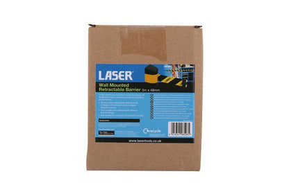 Laser Tools 8528 Wall Mounted Magnetic Retractable Barrier 3m x 48mm Laser Tools