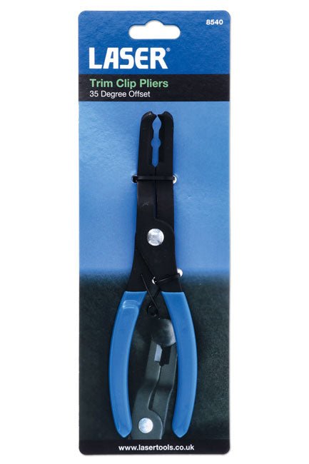 Laser Tools 8540 Trim Clip Pliers - 35 Degree Offset Laser Tools