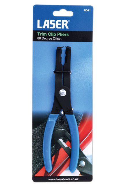 Laser Tools 8541 Trim Clip Pliers - 80 Degree Offset Laser Tools