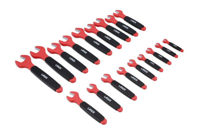 Laser Tools 8558 Insulated Open Ended Spanner Set 18pc Laser Tools