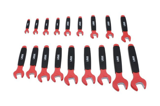 Laser Tools 8558 Insulated Open Ended Spanner Set 18pc Laser Tools
