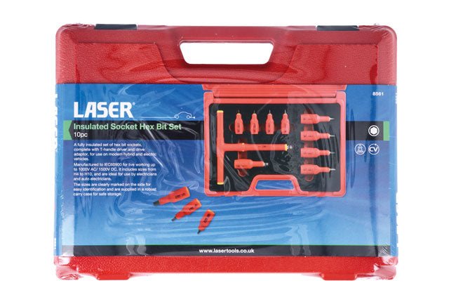 Laser Tools 8561 Insulated Socket Hex Bit Set 10pc Laser Tools