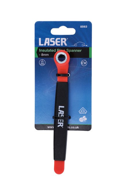 Laser Tools 8563 Insulated Ring Spanner 8mm Laser Tools