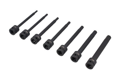 Laser Tools 8580 Extra Long Impact Hex Bit Set 1/2"D 7pc Laser Tools