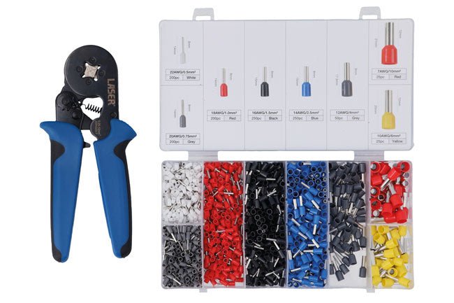 Laser Tools 8592 Wire Ferrule Crimp Connector & Plier Set Laser Tools