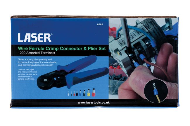 Laser Tools 8592 Wire Ferrule Crimp Connector & Plier Set Laser Tools