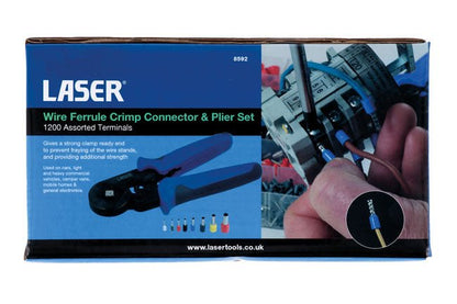 Laser Tools 8592 Wire Ferrule Crimp Connector & Plier Set Laser Tools