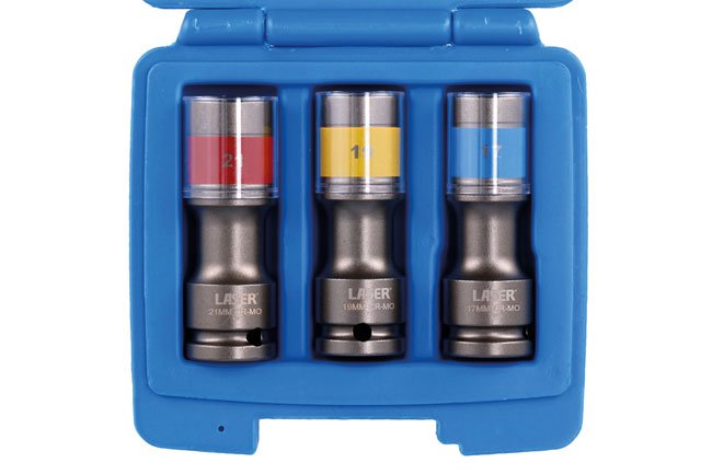 Laser Tools 8593 Alloy Wheel Torsion Socket Set 3pc Laser Tools