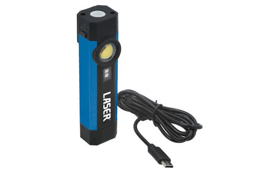 Laser Tools 8598 Aluminium Rechargeable Mini Pocket Light with UV Laser Tools