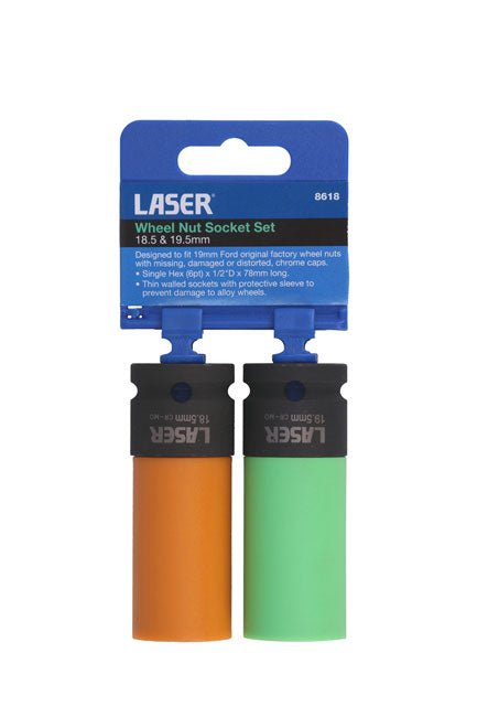 Laser Tools 8618 Wheel Nut Socket Set 18.5 & 19.5mm Laser Tools