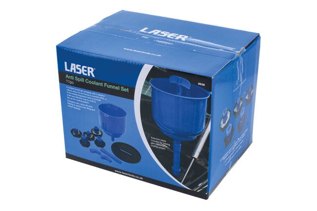 Laser Tools 8638 Anti Spill Coolant Funnel Set Laser Tools