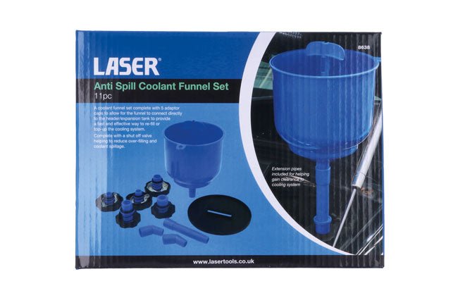 Laser Tools 8638 Anti Spill Coolant Funnel Set Laser Tools
