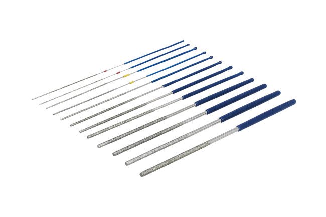 Laser Tools 8645 Micro Round Diamond Coated File Set 12pc Laser Tools
