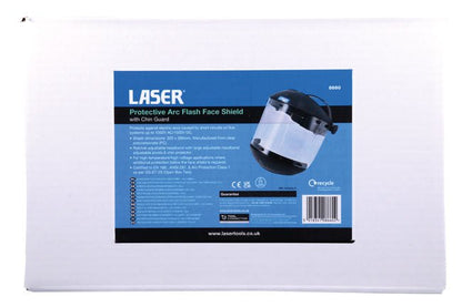Laser Tools 8660 Protective Arc Flash Face Shield c/w Chin Guard - 1000V rated Laser Tools
