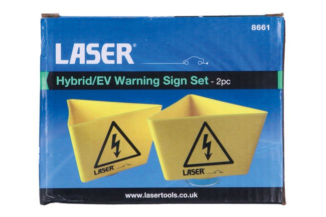 Laser Tools 8661 Hybrid /EV Warning Sign 2pc Set Laser Tools