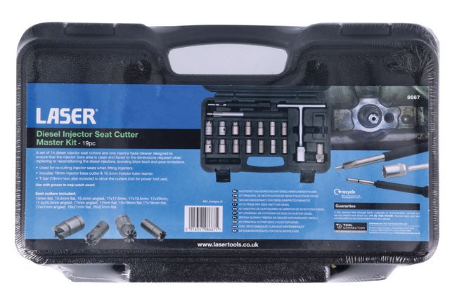 Laser Tools 8667 Diesel Injector Seat Cutter Master Kit Laser Tools