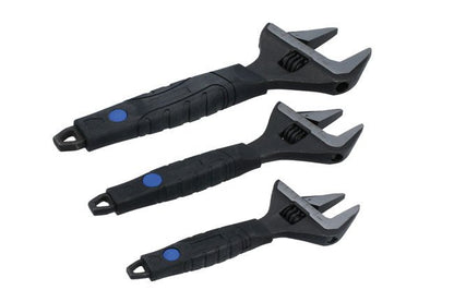 Laser Tools 8676 Wide Mouth Adjustable Wrench Set 3pc Laser Tools