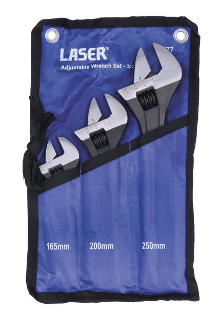 Laser Tools 8677 Adjustable Wrench Set 3pc Laser Tools