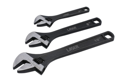 Laser Tools 8677 Adjustable Wrench Set 3pc Laser Tools