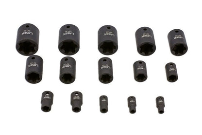 Laser Tools 8692 EP Star Impact Socket Set 15pc Laser Tools