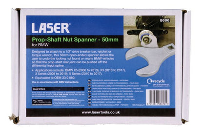 Laser Tools 8696 Prop-Shaft Nut Spanner 50mm - for BMW Laser Tools