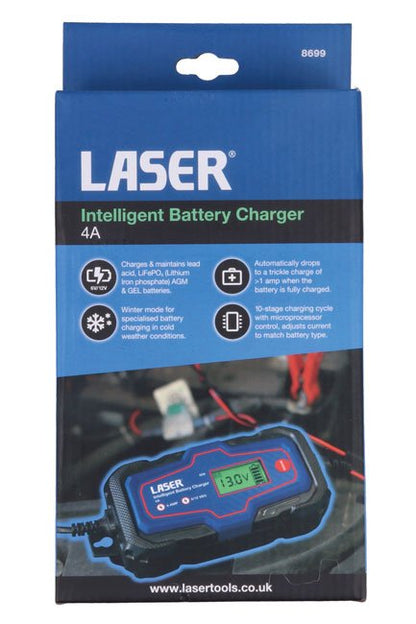 Laser Tools 8699 Intelligent Battery Charger 4A Laser Tools