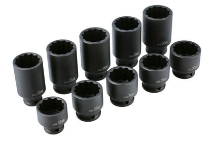 Laser Tools 8700 Impact Hub Nut Socket Set 1/2"D 10pc Laser Tools