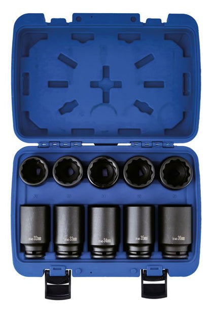 Laser Tools 8700 Impact Hub Nut Socket Set 1/2"D 10pc Laser Tools