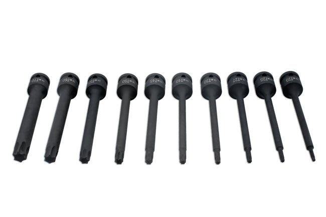Laser Tools 8706 Extra Long Impact Star Bit Set 1/2"D 10pc Laser Tools