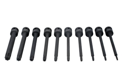 Laser Tools 8706 Extra Long Impact Star Bit Set 1/2"D 10pc Laser Tools