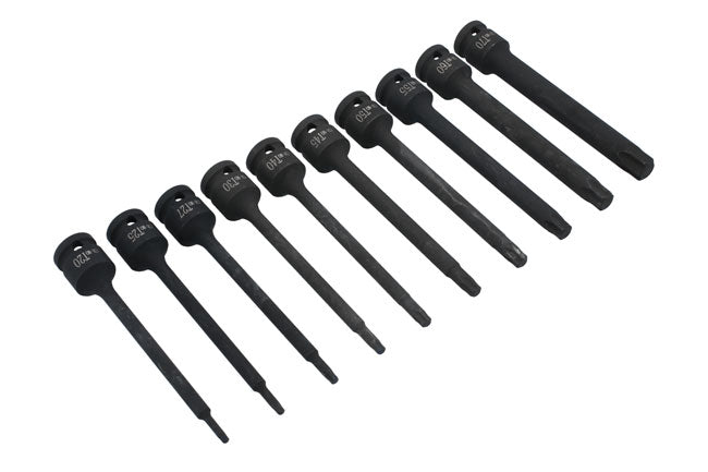 Laser Tools 8706 Extra Long Impact Star Bit Set 1/2"D 10pc Laser Tools