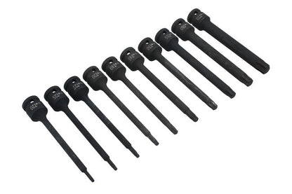 Laser Tools 8706 Extra Long Impact Star Bit Set 1/2"D 10pc Laser Tools