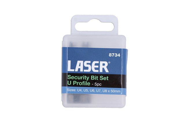 Laser Tools 8734 U-Type Security Bit Set 5pc Laser Tools