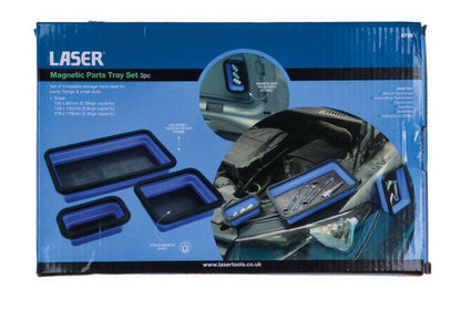 Laser Tools 8755 Magnetic Parts Tray Set 3pc Laser Tools
