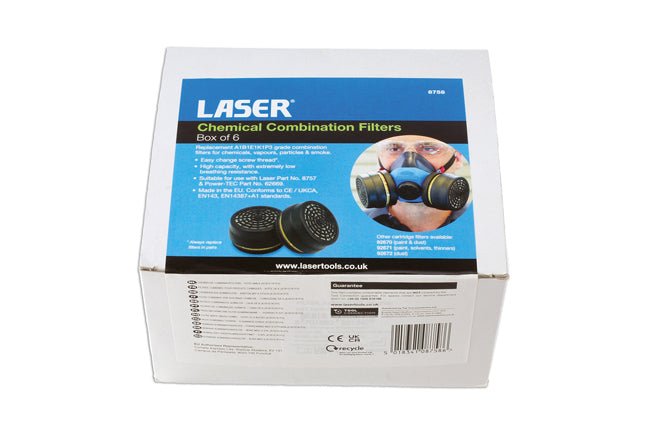Laser Tools 8758 Chemical Combination Filters â€“ box of 6 (A1B1E1K1P3) Laser Tools