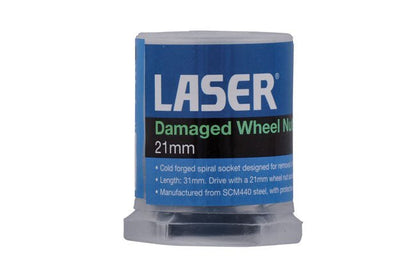 Laser Tools 8766 Damaged Wheel Nut Extractor 21mm Laser Tools