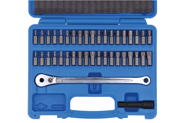 Laser Tools 8770 Low Profile Ratchet & Bit Set 40pc Laser Tools
