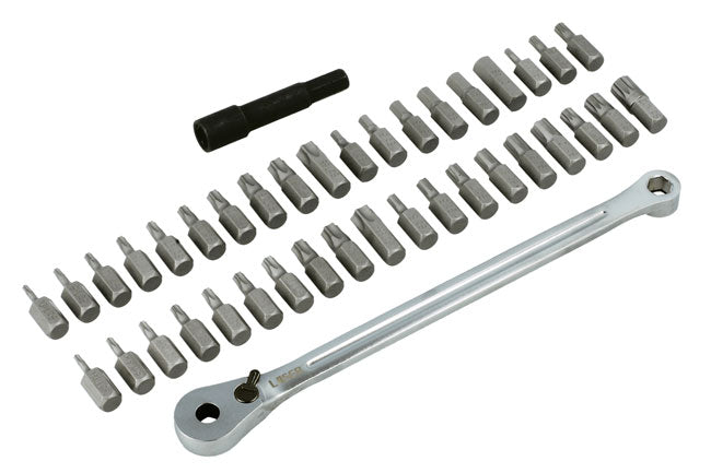 Laser Tools 8770 Low Profile Ratchet & Bit Set 40pc Laser Tools